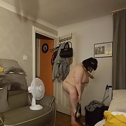 Me stripping off ready for a shower then a night of fun
