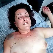 Wife takes facial cumshot and finally she's happy
