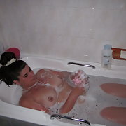Slut Girlfriend Getting Ready To Be Fucked Washing Herself In Bath