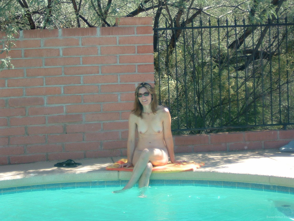 My friend nude by the pool showing
