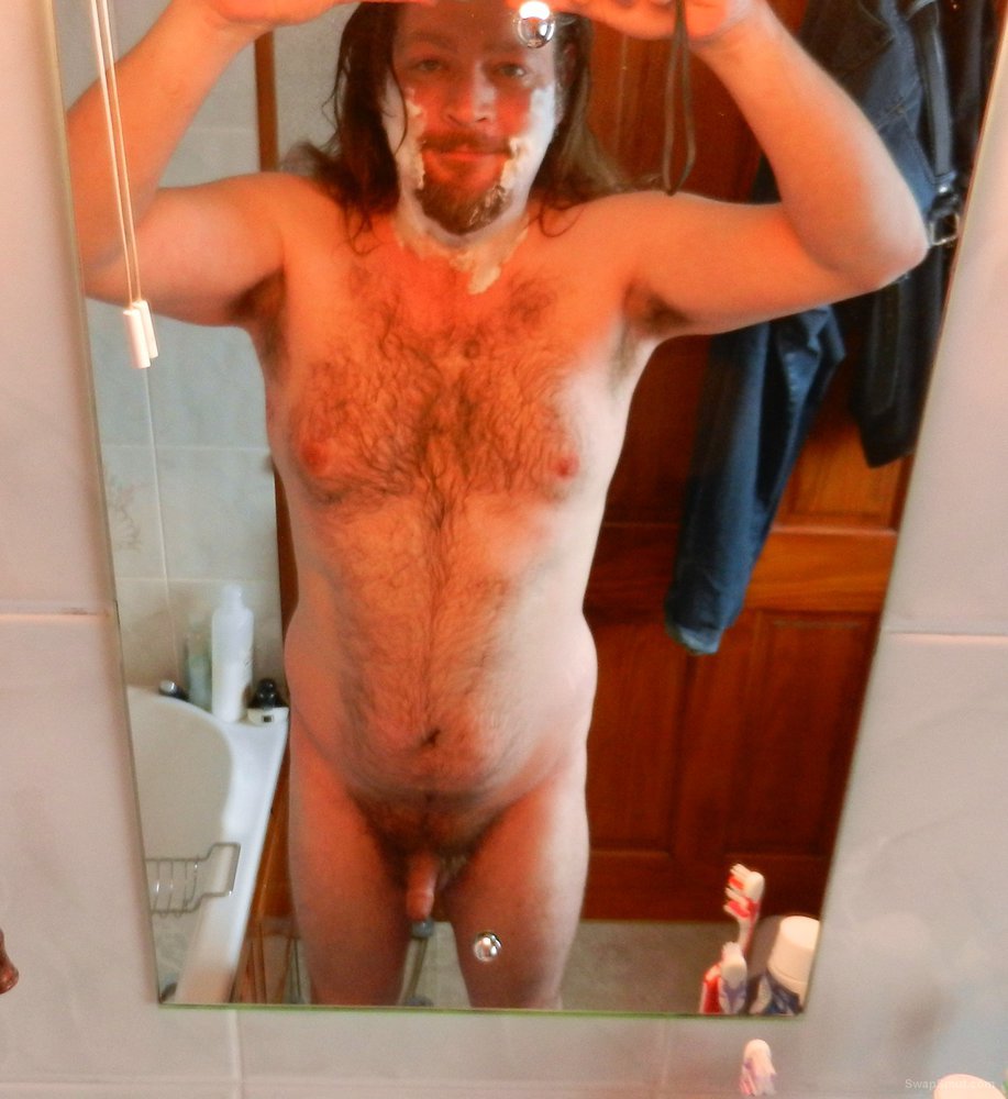 naked selfie at bathroom